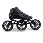 Скоростные роликовые коньки, углеродное волокно, 3*125 мм колеса, уличные гонки, коньки с патиной для детей и взрослых
