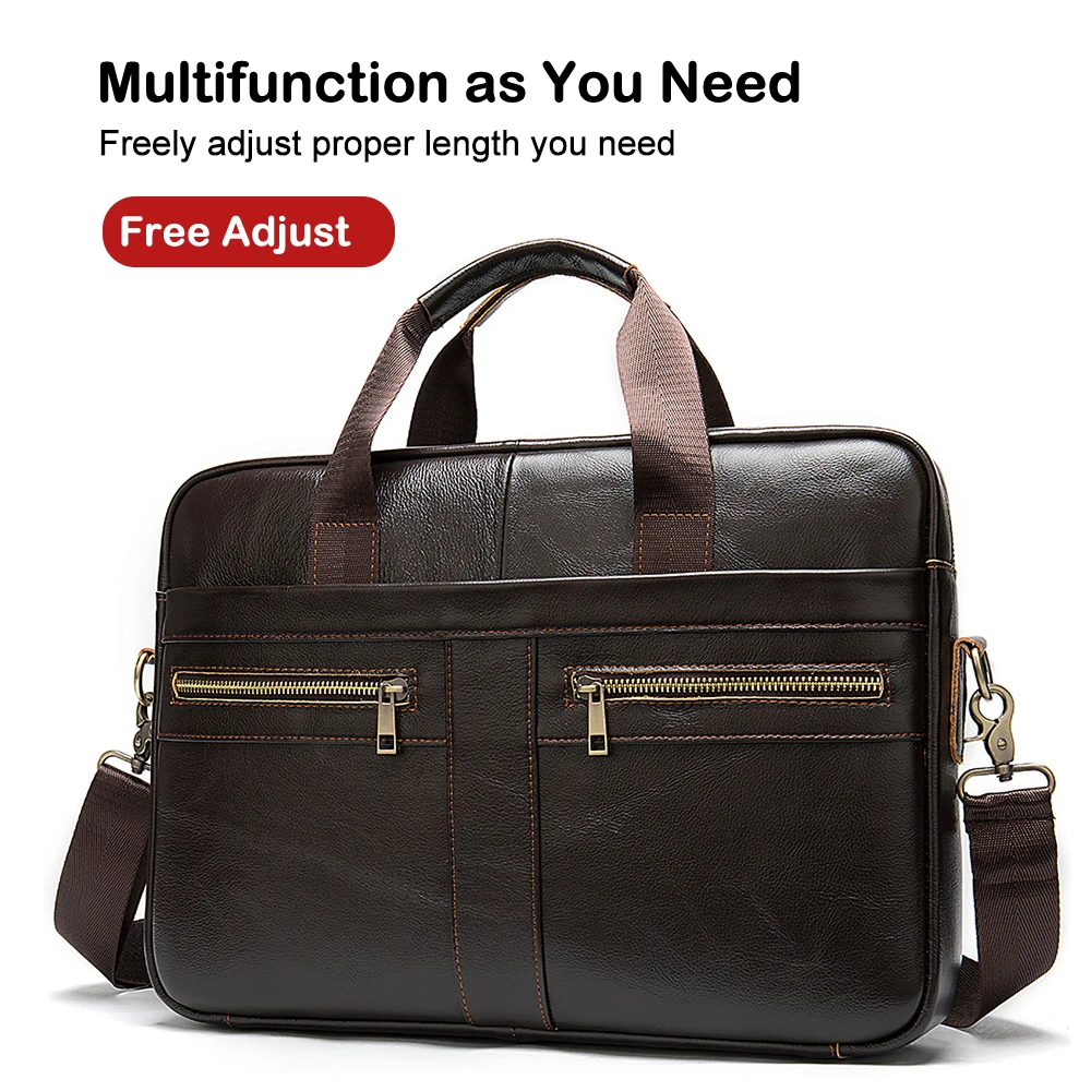 

XDBOLO Leather Briefcase Business Handbag Genuine Leather Messnger Bags Men's Shoulder Bag for Laptop Bags Wholesale
