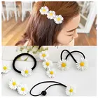Заколка для волос Бобби с маленькими маргаритками, эластичная резинка, зажим, аксессуары, инструменты для укладки волос, 2 шт.