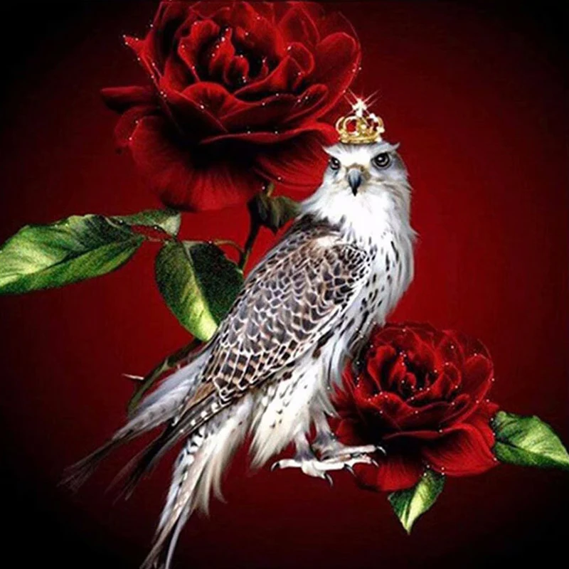 

5D DIY diamond painting full square / round diamond rhinestone diamond embroidery cross stitch home decoration bird and rose
