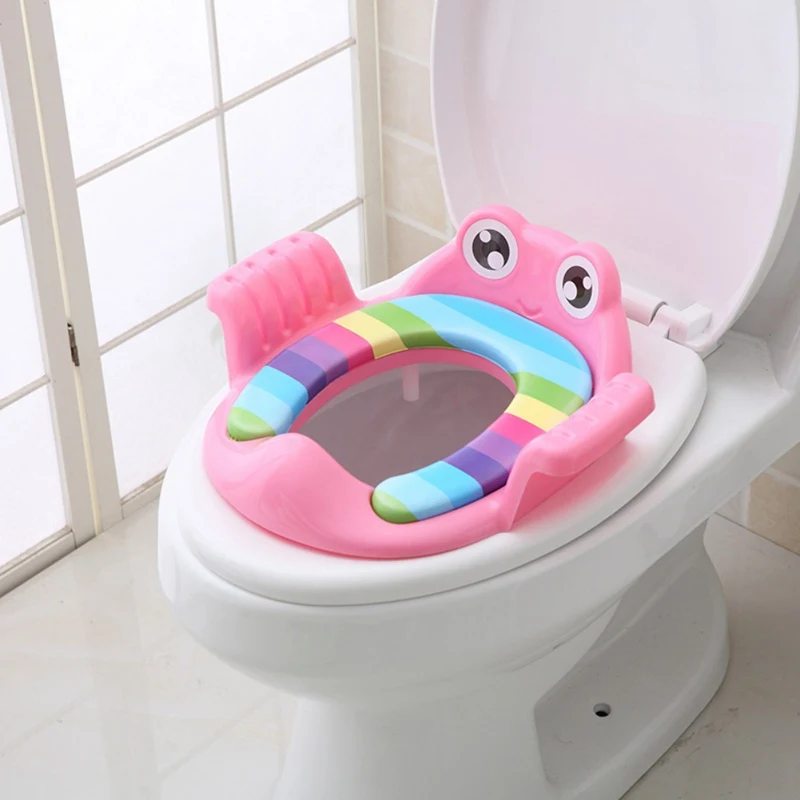 Cartoon Baby Potty Seat Ring Girls Urinal Trainers Armrests Large Children's Toilet Covers Ladder Folding | Мать и ребенок