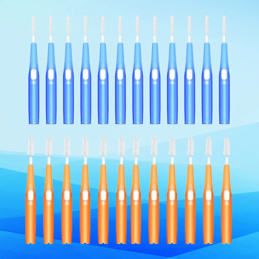 

1 Box 30 Pcs Interdental Brushes Retractable Care Brushes Interdental Cleaner Brush Picks (Mixed 0.6-1.5mm)