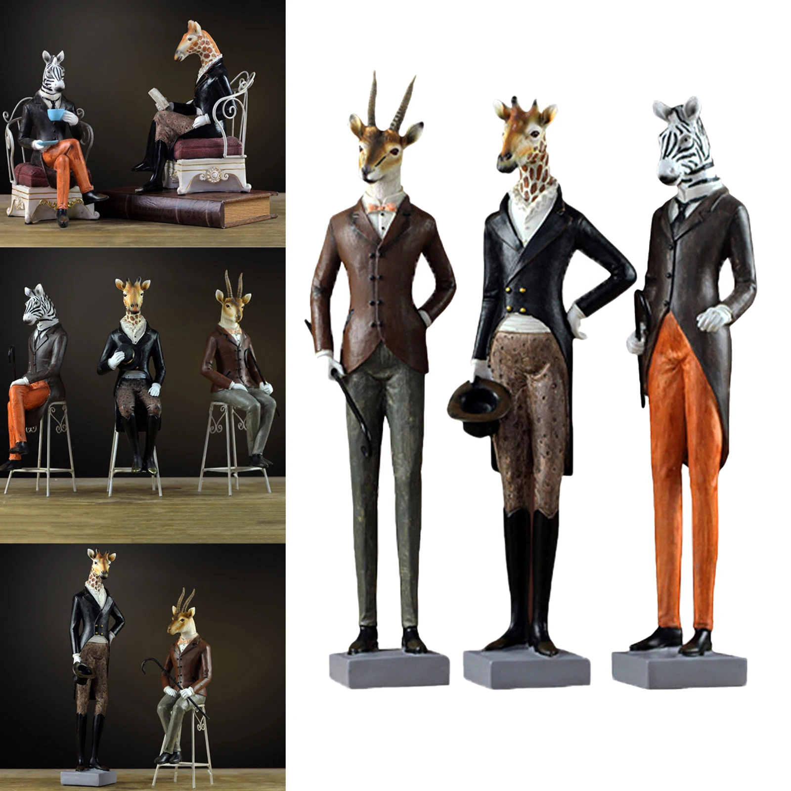 

Modern Gentleman Series Statue Figurine Resin Home Decor Collection Gift