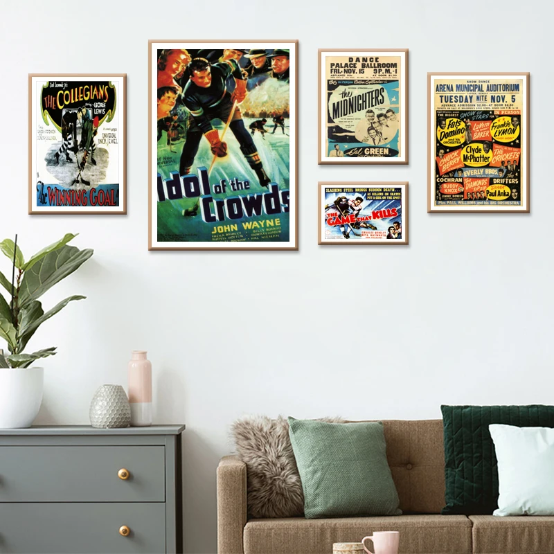 Винтажный постер для концертов Классический парусиновый с музыкой Ray Charles