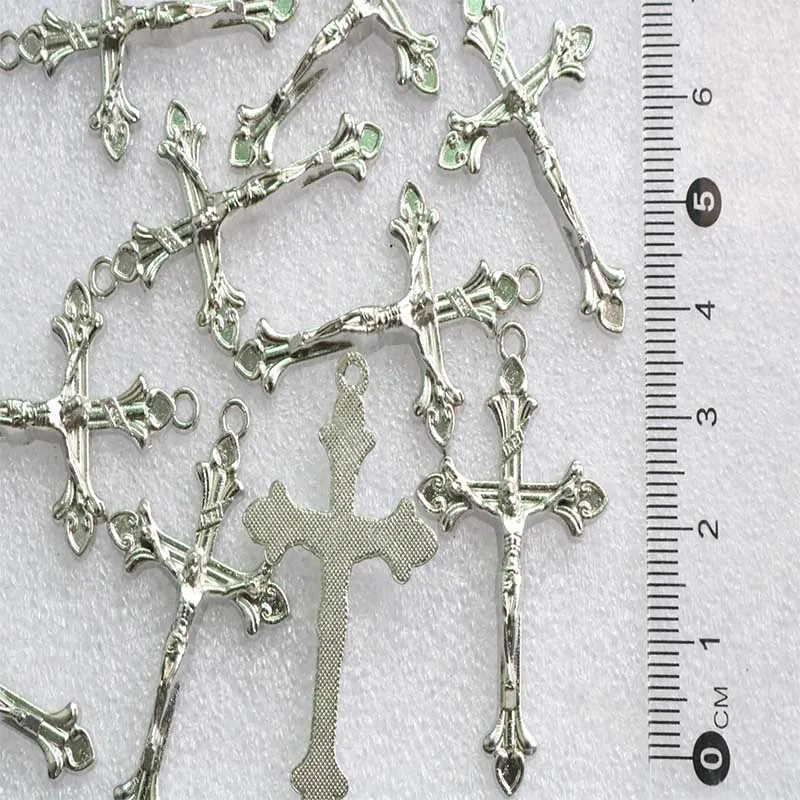 60 шт./металлическая подвеска в виде католического Креста подходит для
