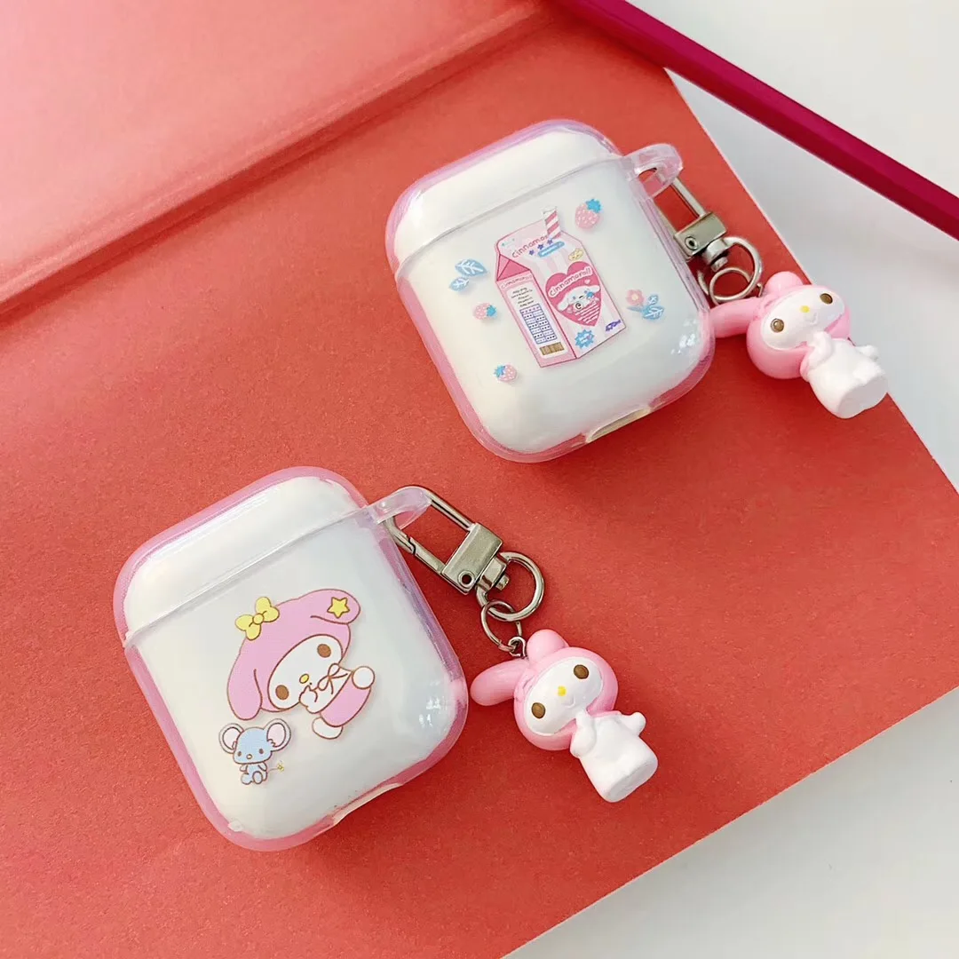 Мягкий силиконовый беспроводной чехол для наушников My Melody Cinnamonroll с Bluetooth Apple AirPods