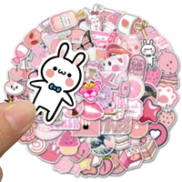 1050100pcs cartoon kawaii pink vsco kids stickers laptop guitar luggage phone waterproof graffiti sticker decal girl toys