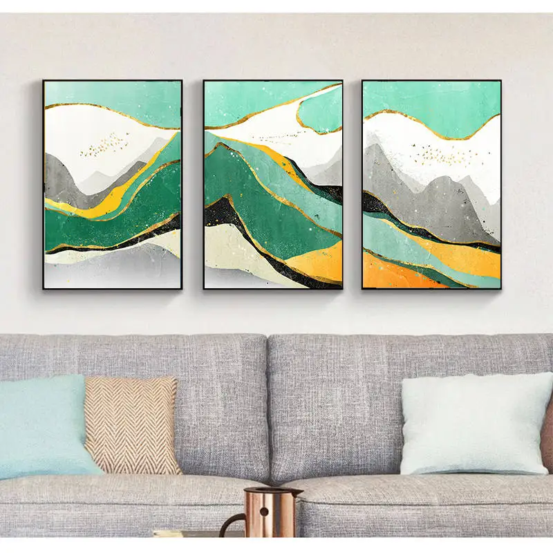 Геометрический каменный узор Постер в скандинавском стиле Настенная картина из