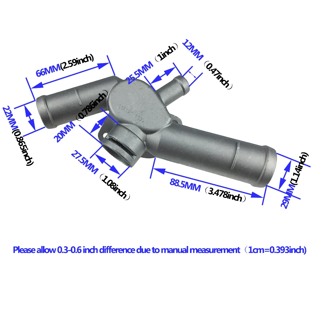 Фланцевый радиатор для корпуса термостата из алюминиевого сплава VW Golf Jetta 2 0 L4 99 06