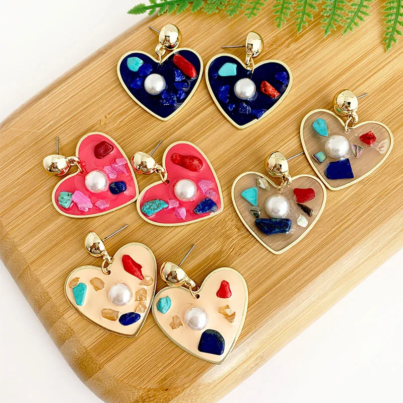 Женские винтажные серьги подвески с цветными кристаллами длинные в стиле