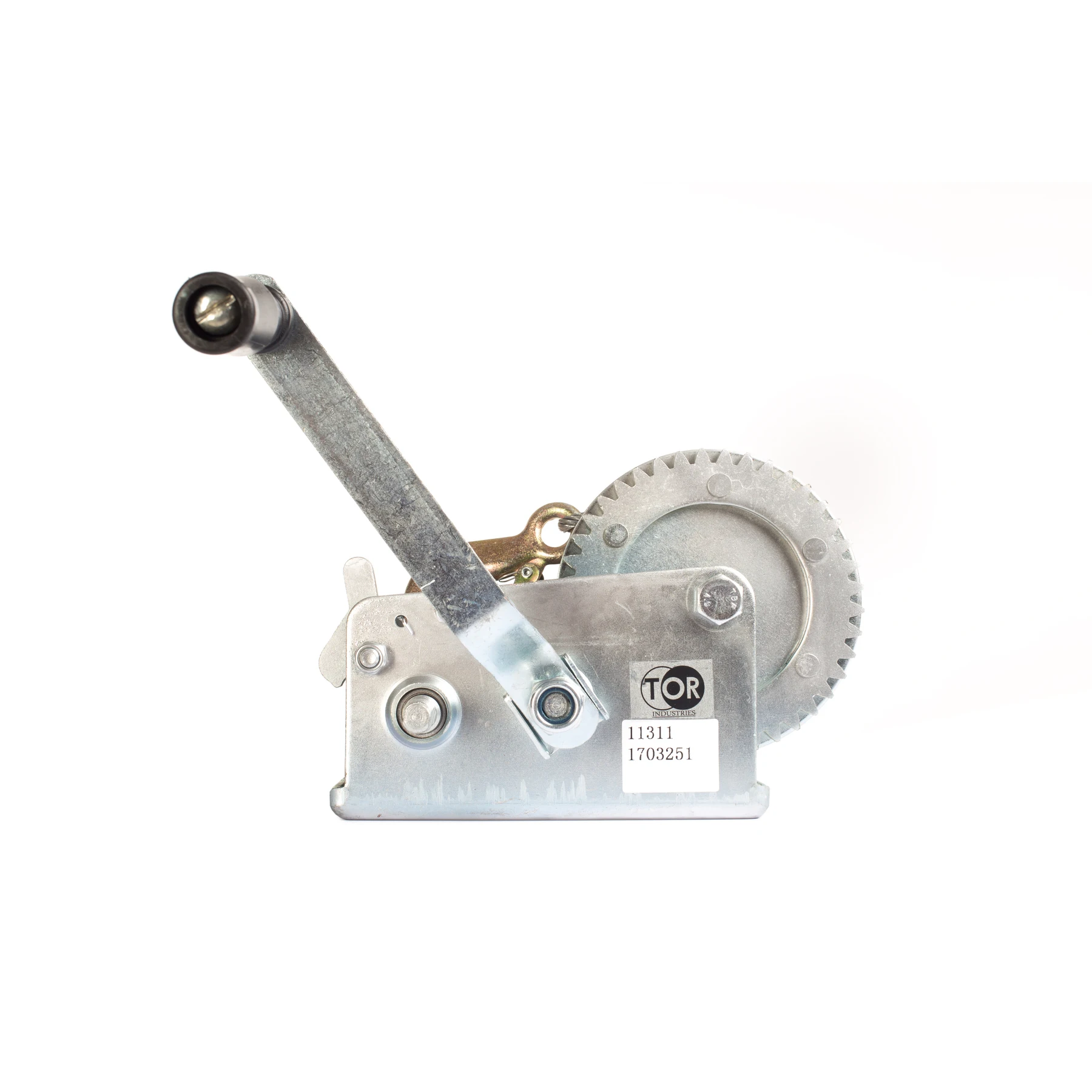 Лебедка ручная гаражная TOR ЛФ 2500 (FD) г/п 1000 кг трос 9.5 м барабанная. шестеренчатая.