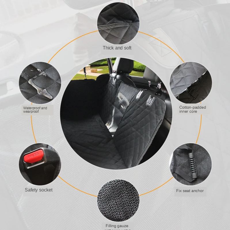 Kaufen Hund Auto Sitz Abdeckung Ansicht Mesh Pet Träger Hängematte Sicherheit Protector Auto Hinten Zurück Sitz Matte Mit Zipper Und Tasche Für Reise