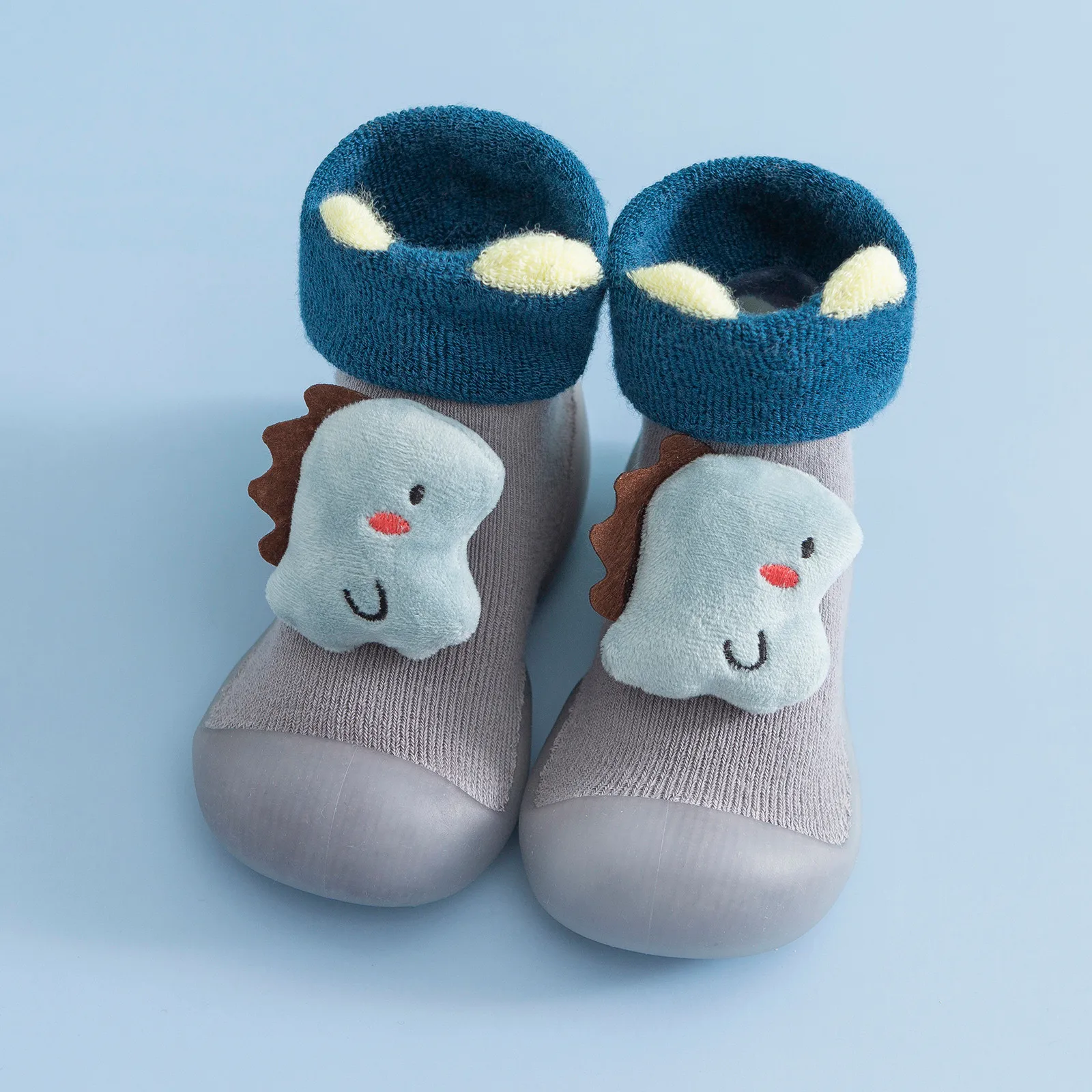 

Winter Warm Baby Shoes Girl Boy Rubber Sole Anti-slip Infant Walkers Cartoon Animal Toddler Booties Newborn Baby Knit Sock Shoes