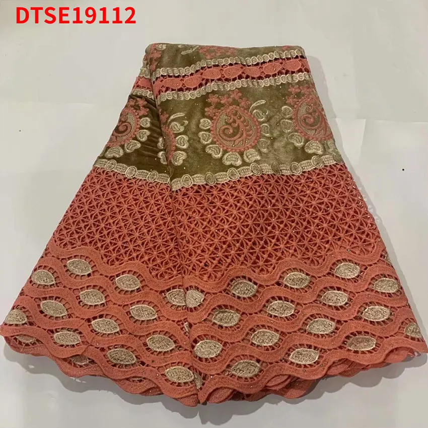 Latest Ankara Flannelette Dress Fabric African Low Price ​Swiss Lace Textiles For Sewing Clothes DTSE19112 | Дом и сад
