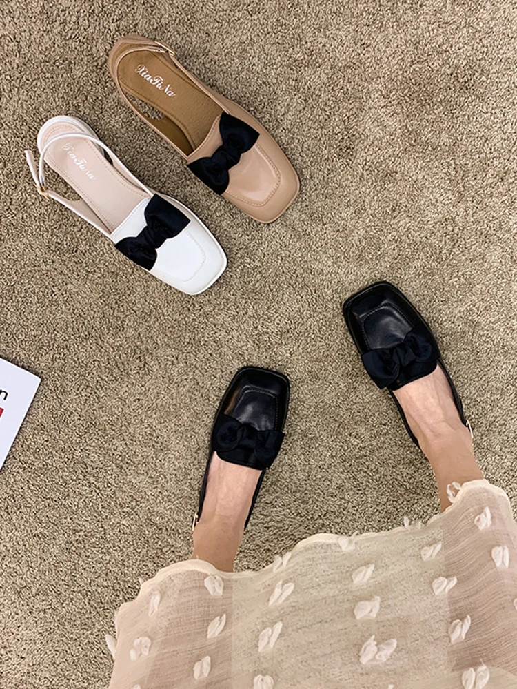 

Comfort Shoes for Women 2021 Summer Med Closed Toe Sandals Suit Female Beige Block Heels New Medium Girls Black Chunky