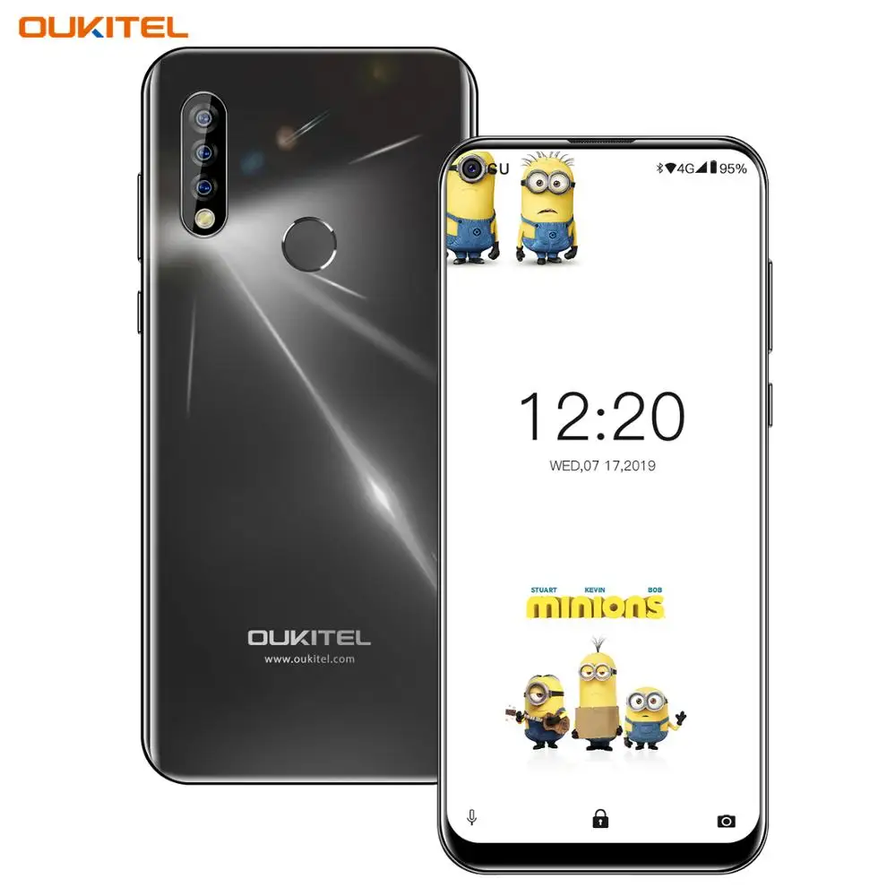 Смартфон OUKITEL C17 Android 9 0 6 35 дюймов для распознавания лица отпечатков пальцев 4G