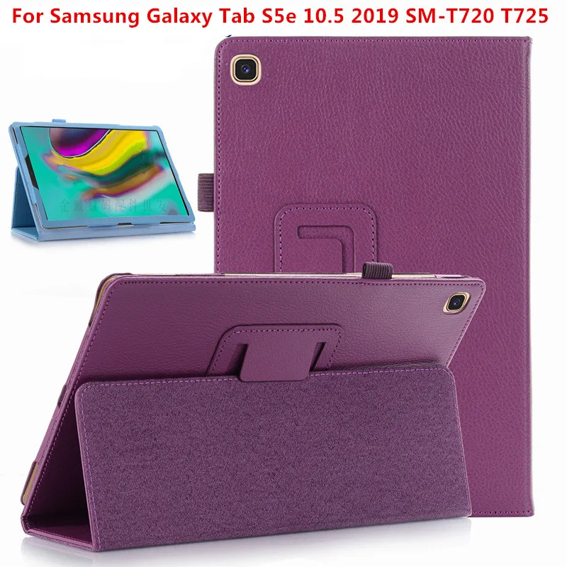 

PU Leather Case for Samsung Galaxy Tab S5E T720/T725 10.5" Tablet Cover for 2019 Release 10.5 Inch litchi Texture Coque Cases