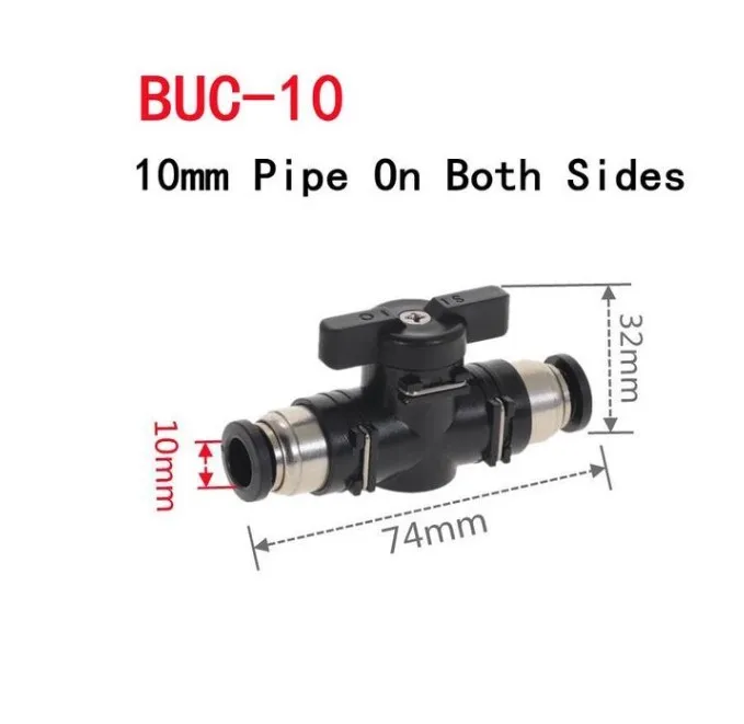 Пневматический вставной быстроразъемный клапан BUC ручной шаровой ограничитель