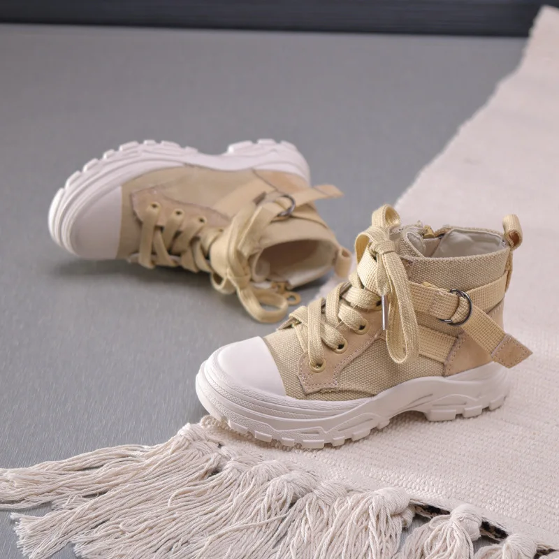 Детские зимние ботинки 2020 весна и осень детская обувь Простые Модные мартинсы