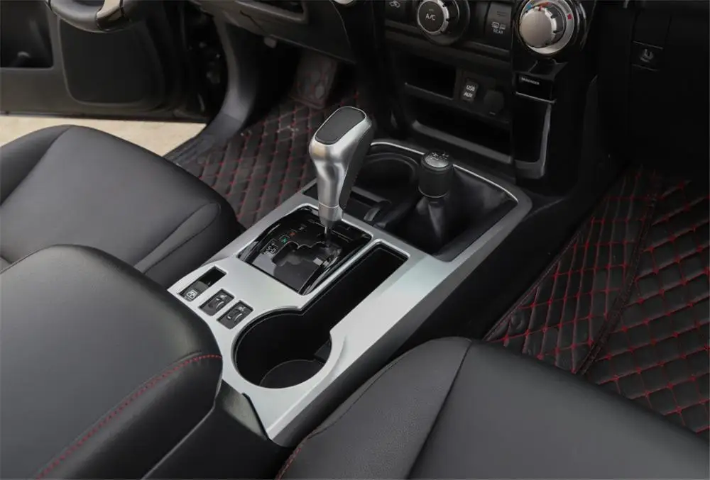 Накладка на крышку панели КПП Декоративные наклейки для Toyota 4runner 2010 рамка Обложка отделка Авто Стайлинг, аксессуары для интерьера