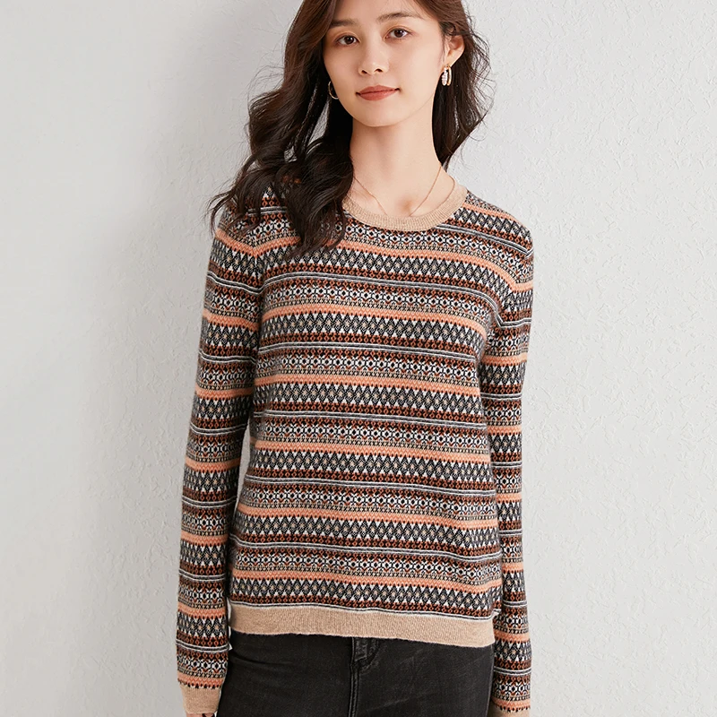 Свитер с длинным рукавом Джемперы для женщин из натуральной кожи 100% куртки