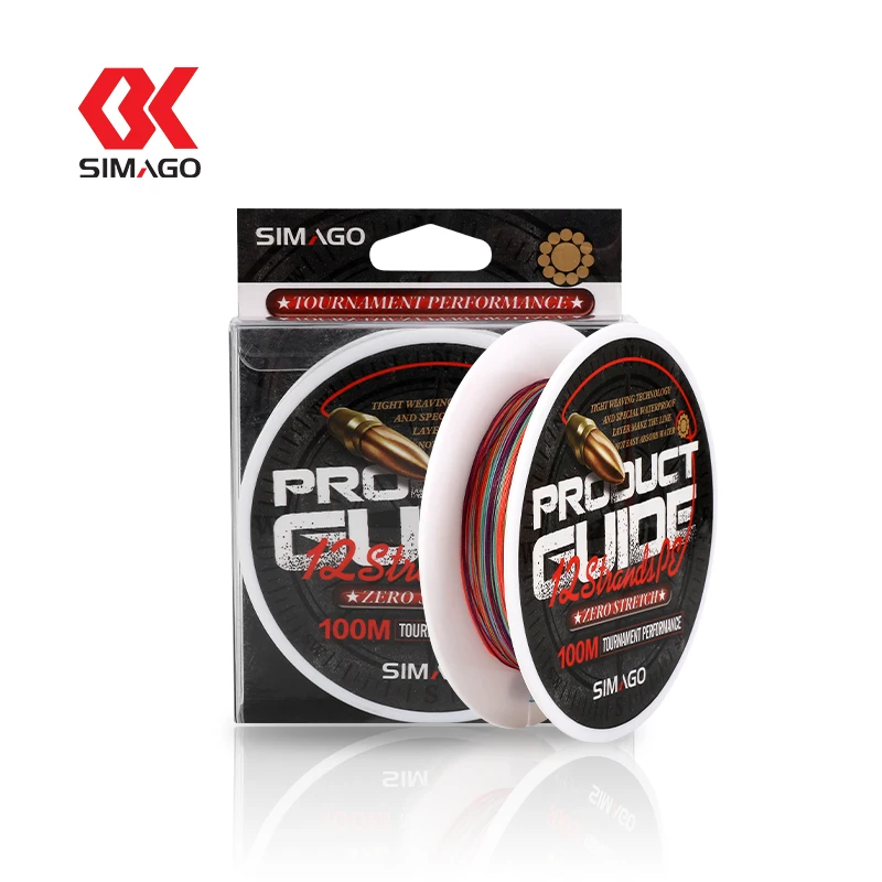 

Simago fishing line braided 12 Strands 100M Super Strong Japan PE Multifilament fishing line Carp Fishing Tackle Fishing goods
