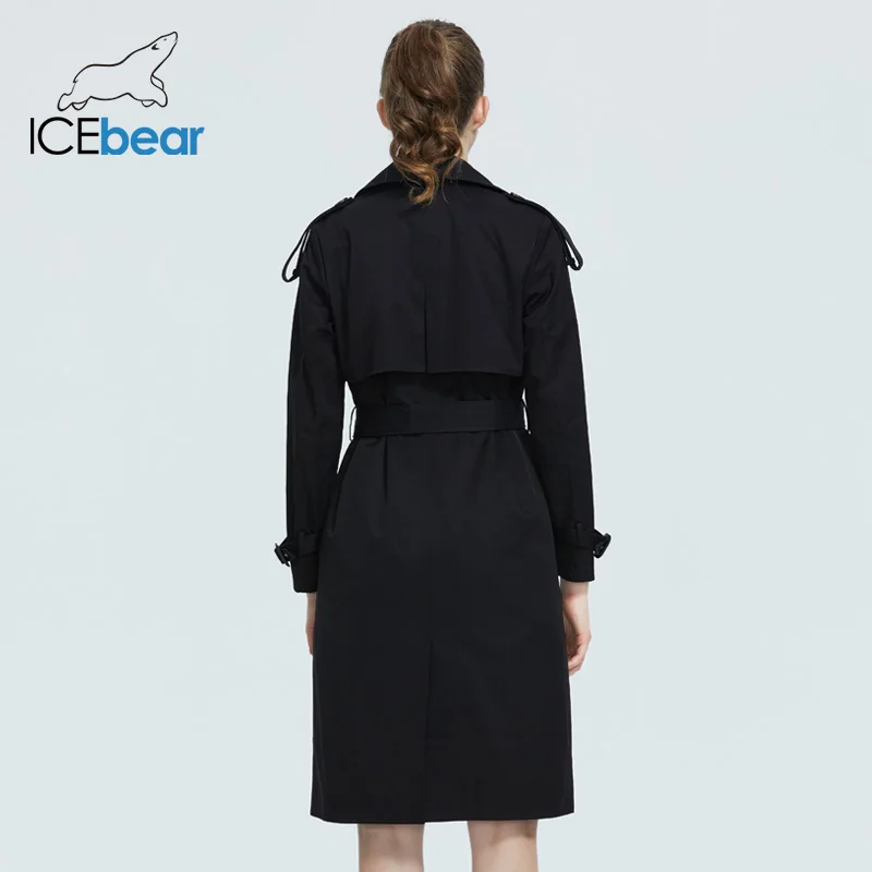 ICEbear 2021 женская осенняя ветровка высокого качества женский тренч с капюшоном