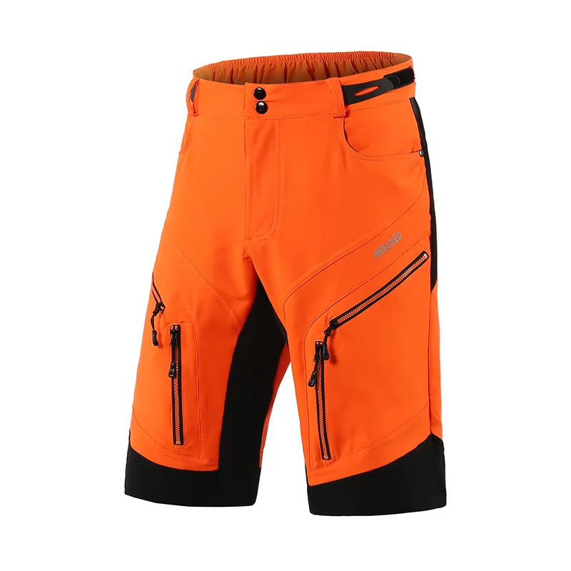 orange US size ARSUXEO велосипеды мужские велосипедные шорты свободного кроя спортивные MTB шорты для горного велосипеда, для спусков велосипед для триатлона - Цвет: orange US size