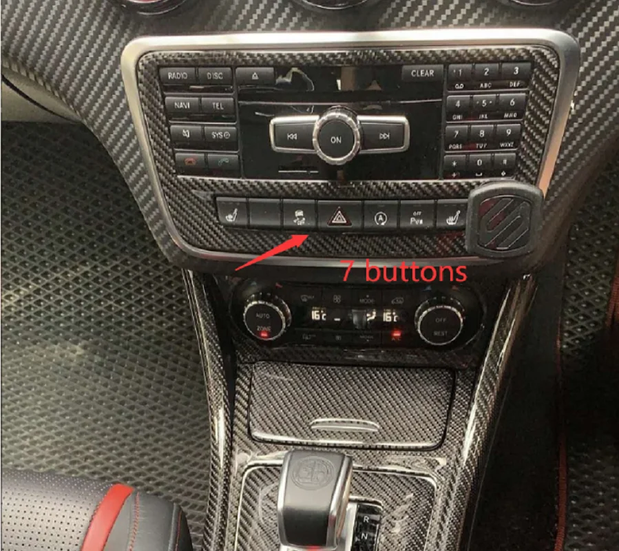 Real Dry Carbon Fiber Car Interior Trims Kit Fit For Mercedes Benz 2014-2016 CLA45 W117 A45 W176 GLA W156 8 pcs set | Автомобили и