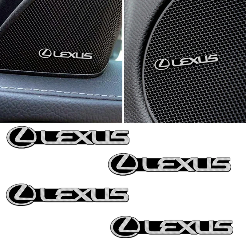 Автомобильная звуковая наклейка 4 шт. для логотипа Lexus RX350 IS300 ES250 ES330 ES350 IS250 CT200H IS