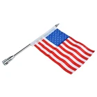 Багажная стойка для мотоцикла с американским флагом США, Вертикальное Крепление на багажник с флагом США, аксессуары для мотоциклов