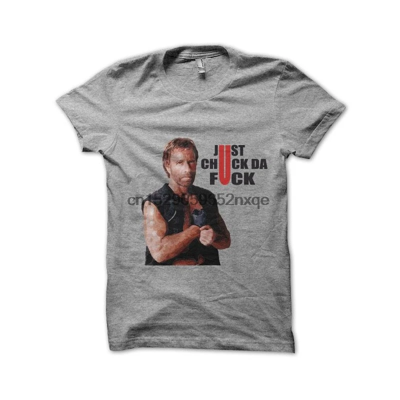 Мужская футболка с принтом Чака Норриса серая женская и футболка|Мужские