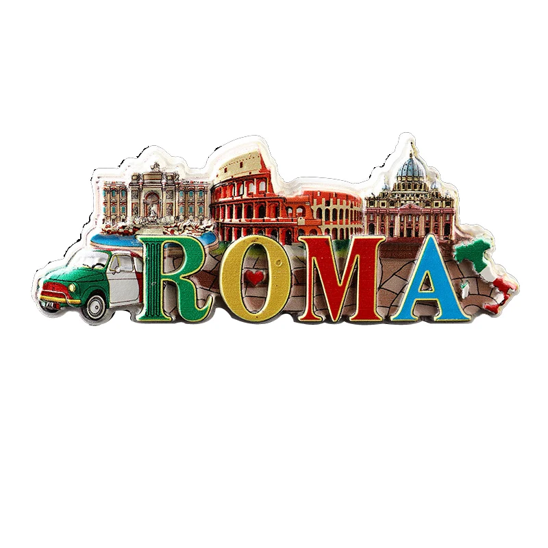 Итальянская наклейка на холодильник Roma из смолы туристический сувенир магниты