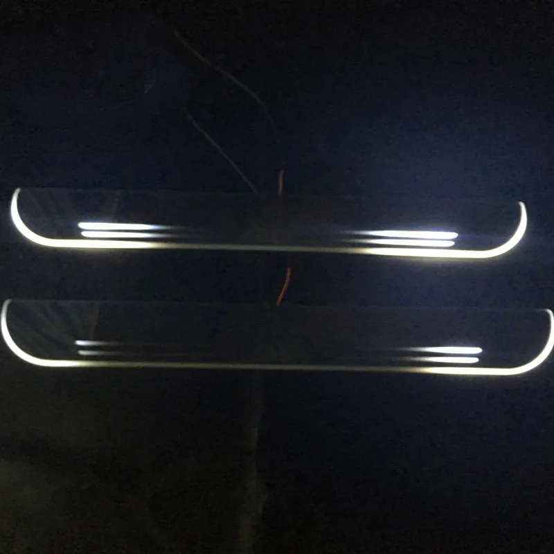 

Upgraded LED Door Sill Plate Moving Light Pathway Light Acrylic Welcome Pedal Car Scuff For Chevrolet Aveo 2015 2016 2017 2018