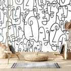 Крутая абстрактная 3d-фигурка на заказ, настенная бумага s для гостиной, кровати, ванной, пола, стен, домашний декор, съемная настенная рулонная наклейка