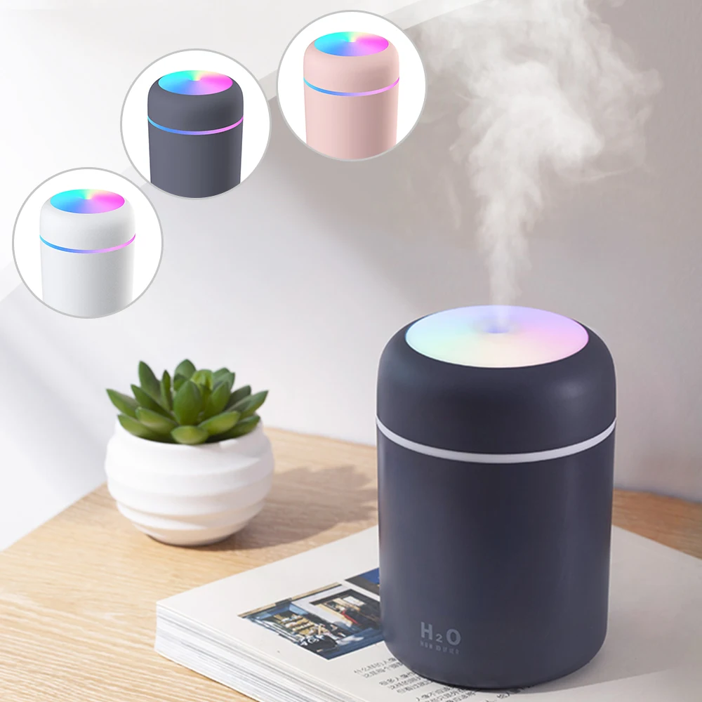 

Mini Humidifer Aroma Essential Oil Diffuser 300ML with LED Lamp USB Mist Maker Aromatherapy Humidifiers for Home Car
