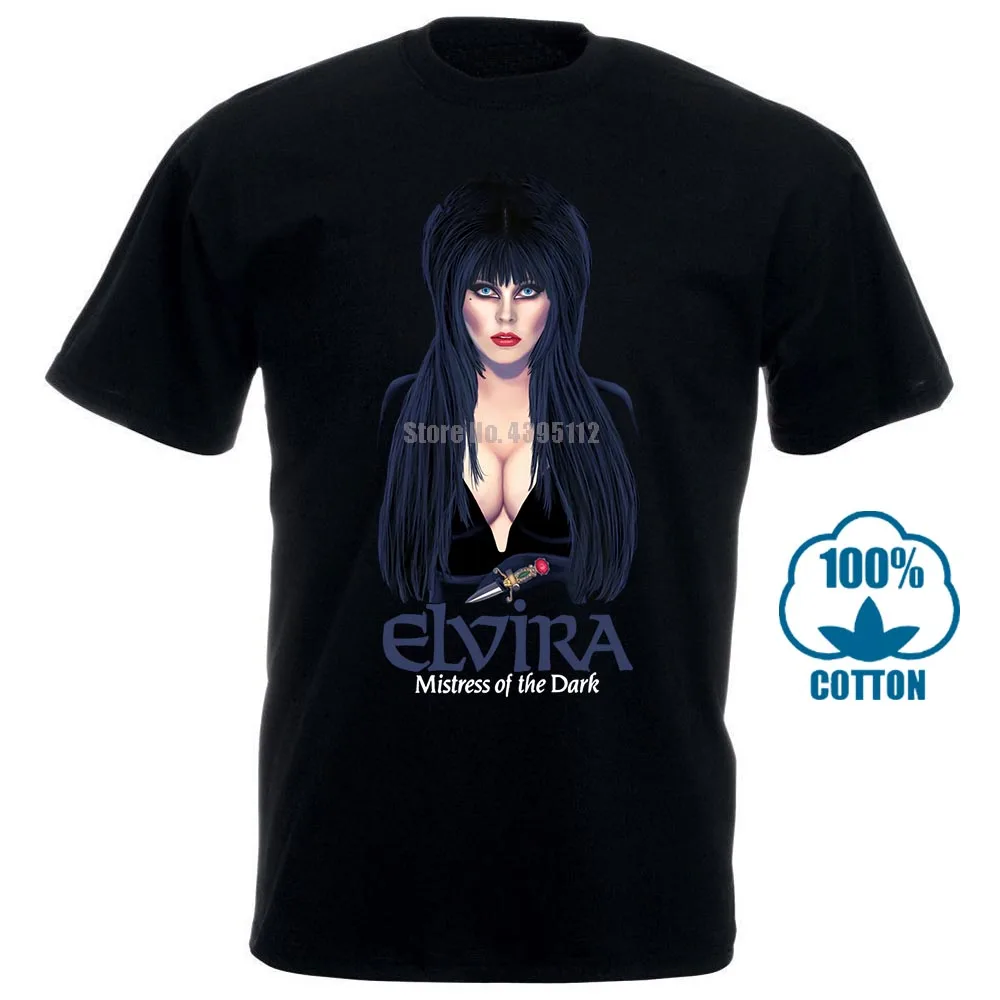 Мужская Уличная футболка Elvira Mistress Of The Dark из 100% хлопка 2019|Мужские футболки| |
