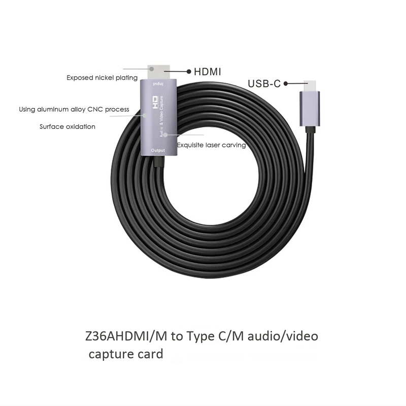 Z36A Usb Type C Hd частота видеозахвата игровая карта Live CaptUre Obs программное обеспечение
