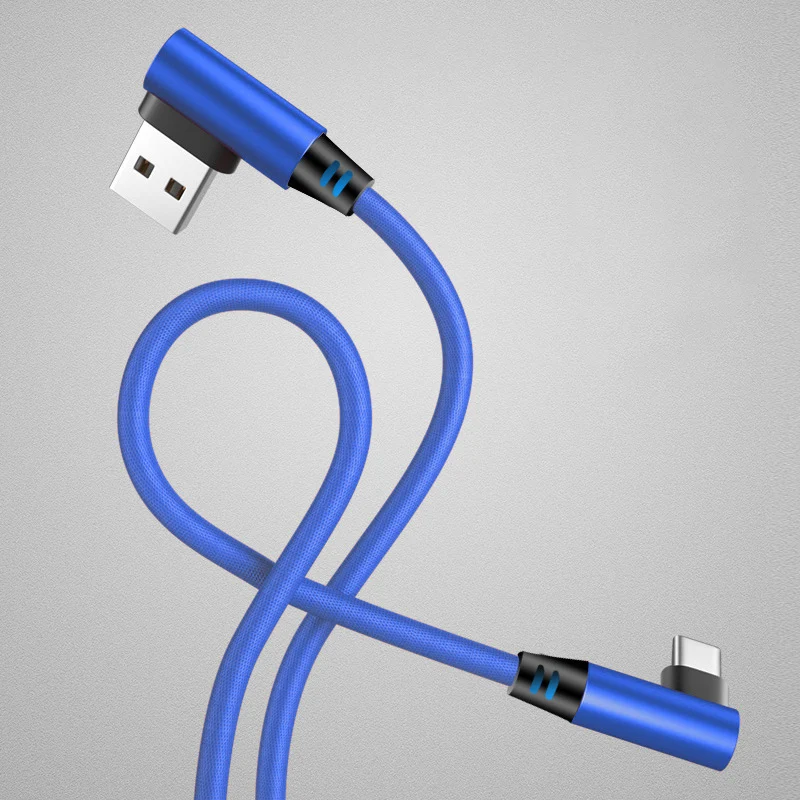 Кабель Micro USB Type-C для быстрой зарядки кабель Samsung S8 S9 S10 Xiaomi Huawei с углом 90 градусов 1