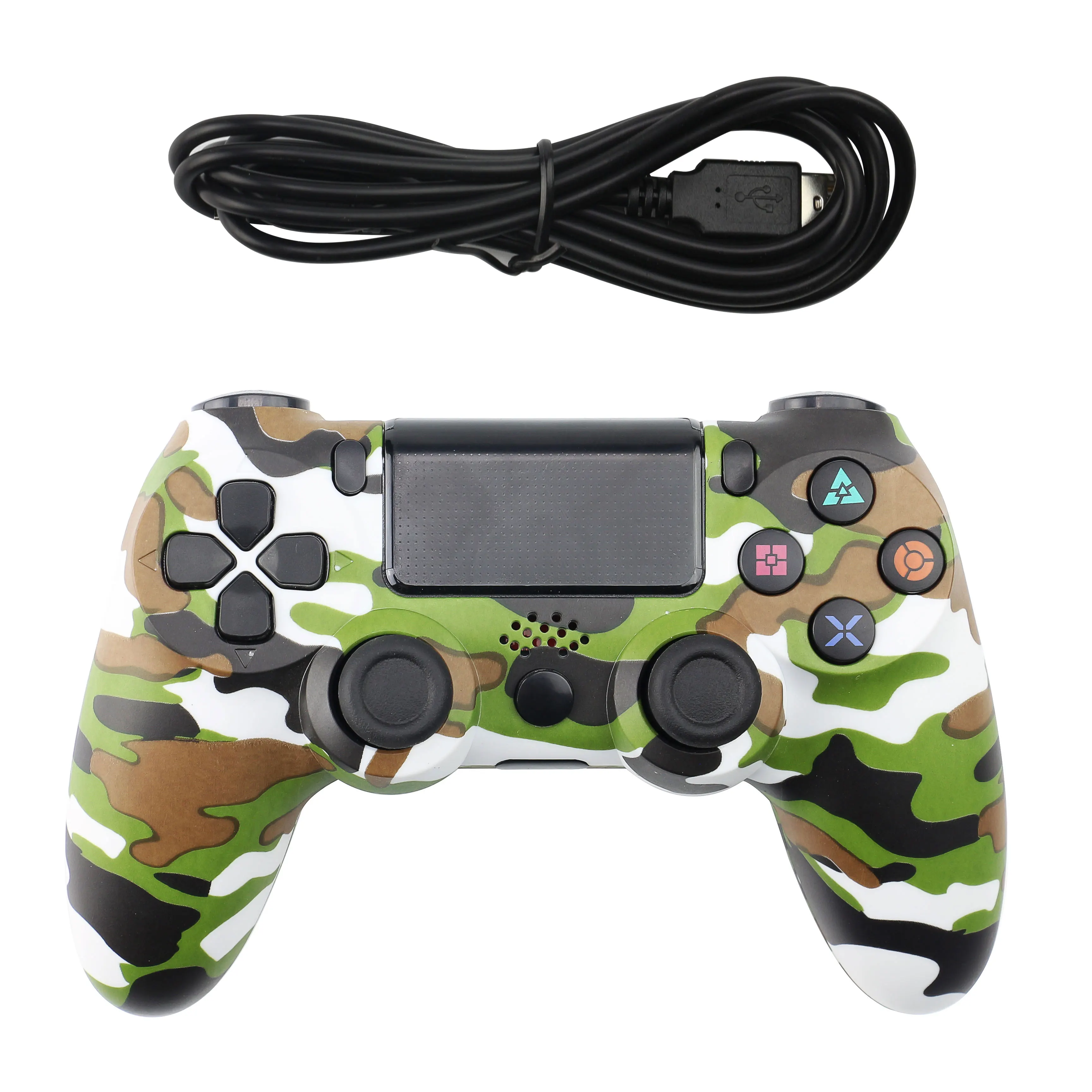 Wired Green Camo USB проводной/Bluetooth беспроводной геймпад для PS4 контроллер для playstation 4 консоль джойстик для Dualshock 4 геймпад для PS3 PC - Цвет: Wired Green Camo