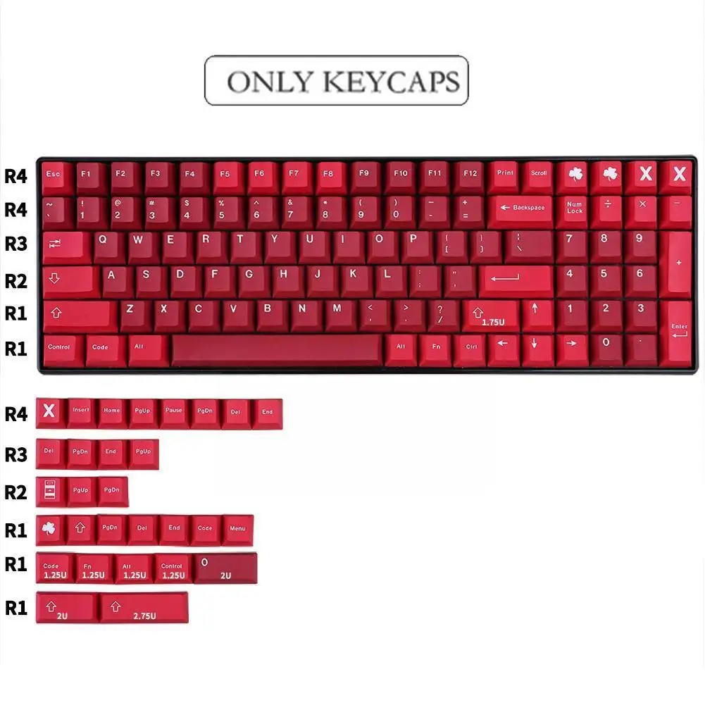 

Новая крышка s 129 S профильная крышка Красителя sub Pbt для Mx Switch Механическая плата серия Red Cap s D4k3