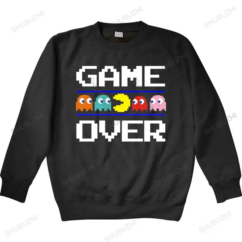 

new autumn sweatshirts Game Over Classic Official Namco Arcade Game Black Mens sweatshirt Cool Casual pride hoody men Unisex New