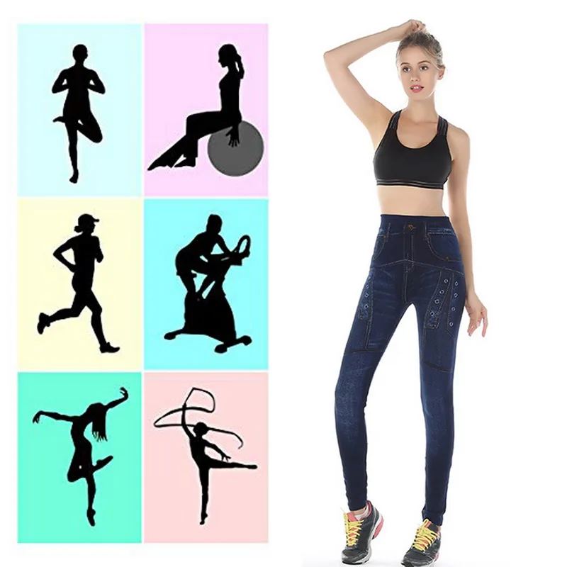 

Sexy Women Elastic Shaping Yoga Pants Fitness Sports Leggings High Waist Gym Workout Running Tights Slim Push Up Trousers