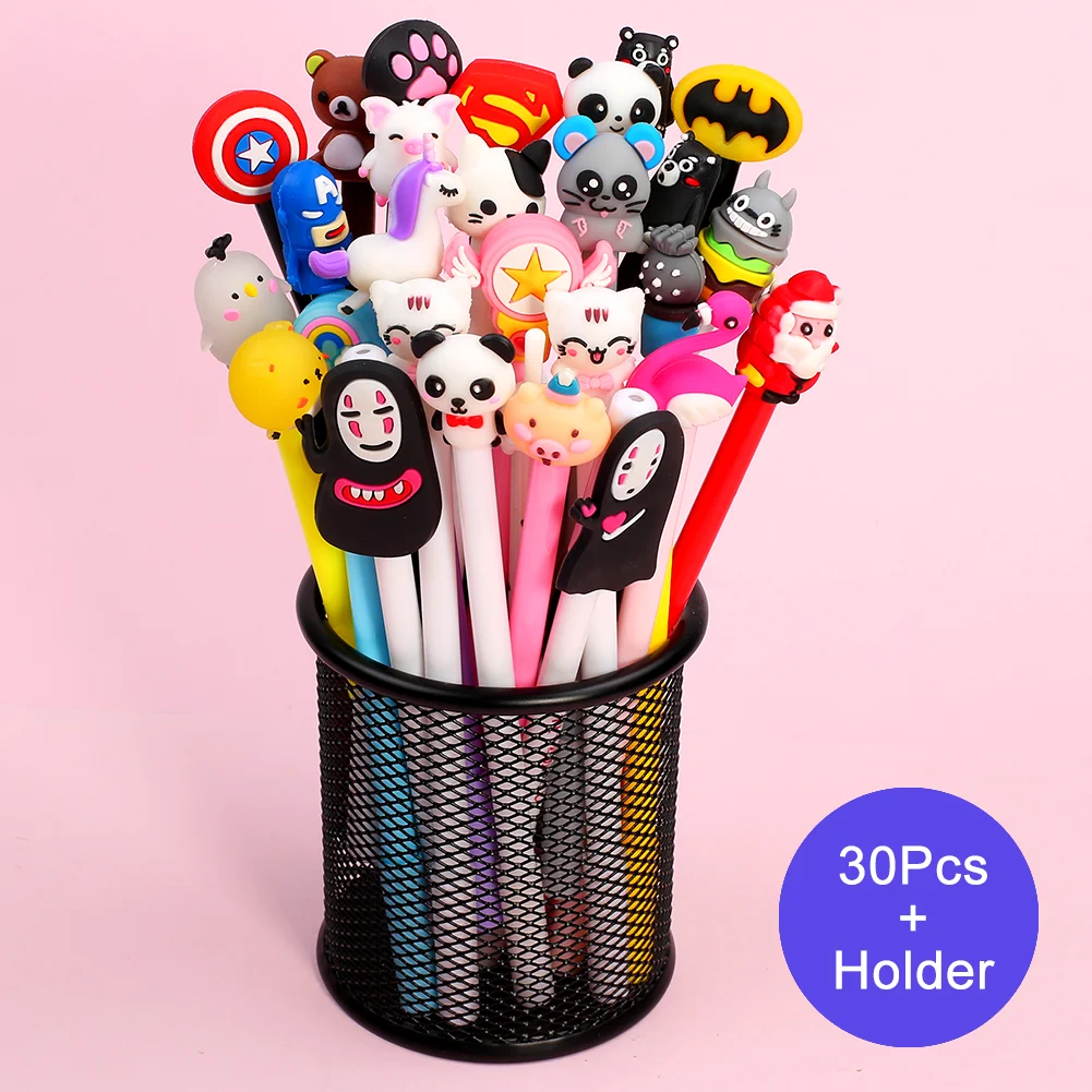 Корейская Радужная гелевая ручка Kawai 30 шт. волшебные Канцтовары Totoro Kawaii офисные