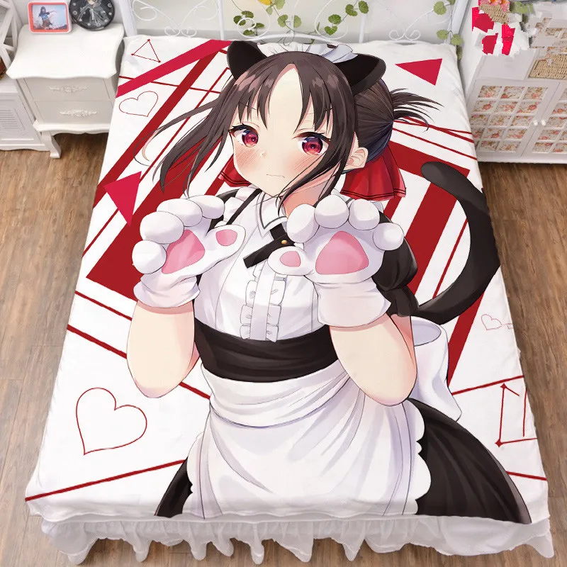 Обновленная японская аниме-постельная простыня и фланелевое одеяло Coscase Kaguya-sama: