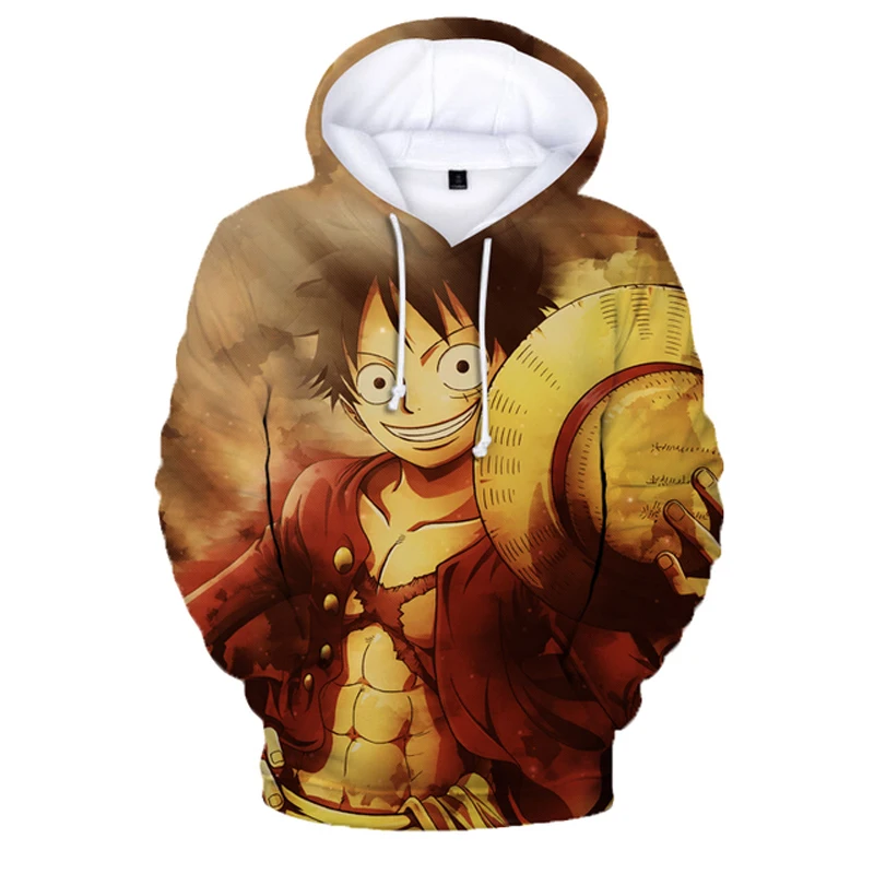 

2021 Autumn and Winter Anime Luffy White Beard 3D Hoodie Men/Ladies Hip Hop Harajuku Sweatshirt Super David Clothes