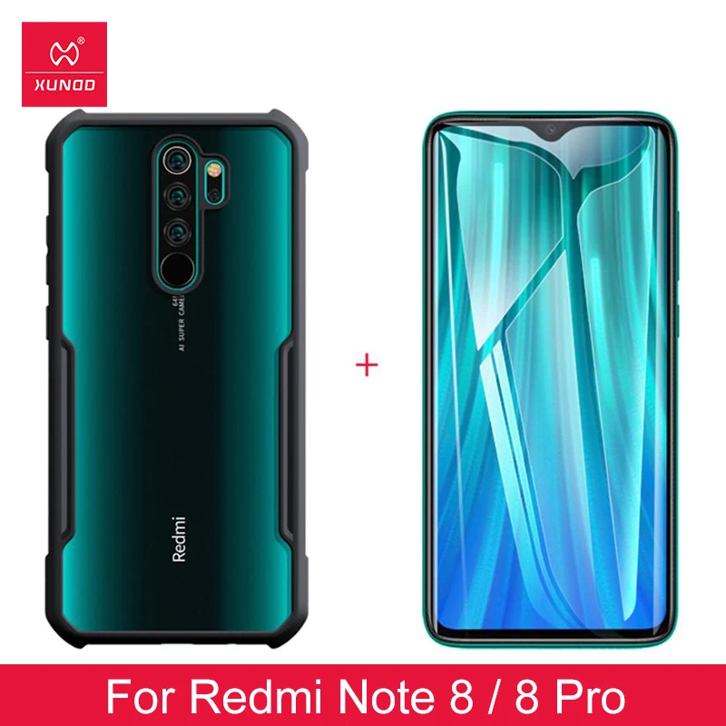 Для Xiaomi Redmi Note 8 Pro Чехол Xundd чехол для телефона Shookproof защитный чехол бампер Beetle защита экрана закаленное стекло