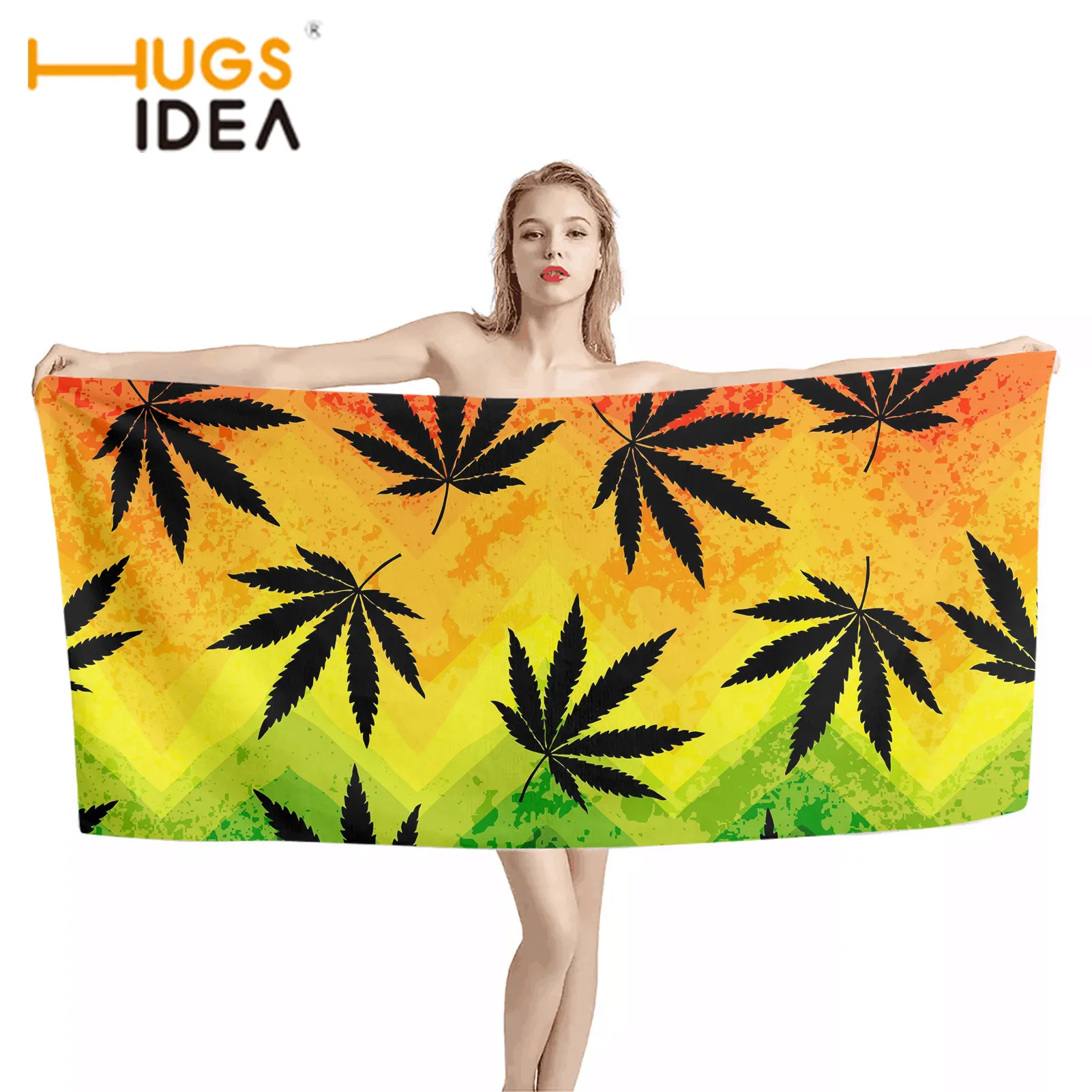 HUGSIDEA Новое Стильное полотенце для ванной и душа взрослых красочное пляжное с