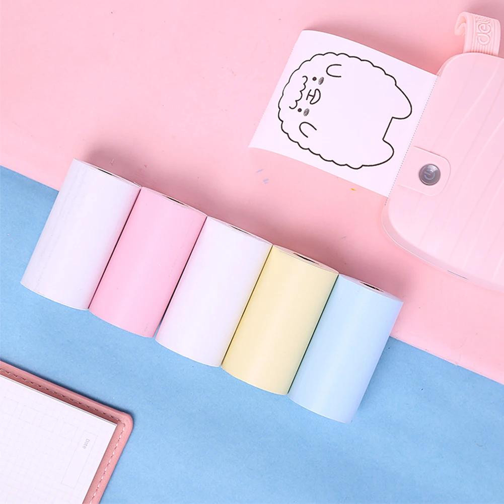 Печать наклеек Бумага рулон самоклеющейся Термальность для PeriPage A6 принтер