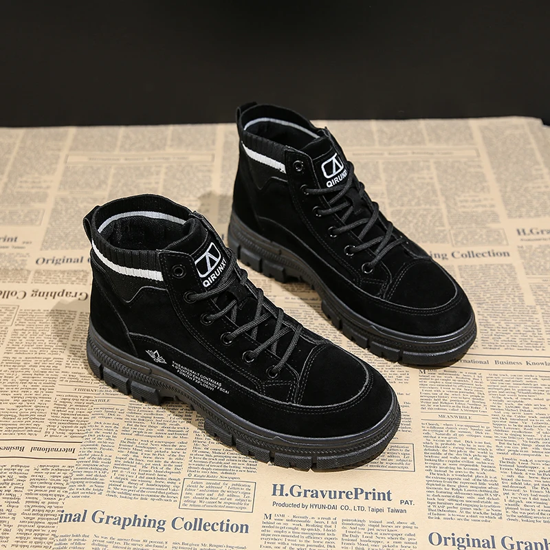 

Популярные женские Ботинки Martin, модная универсальная повседневная обувь, модные мотоциклетные ботинки, женские черные ботильоны со шнуров...